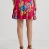Mehrfarbige Georgette-Röcke mit Blumenmuster von Ralph Lauren für Damen