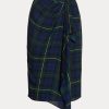 Mehrfarbige Georgette-Röcke mit kariertem Schnallenbesatz von Ralph Lauren für Damen