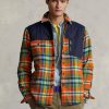 Mehrfarbige Herren Ralph Lauren Plaid Flannel Hybrid Overshirt Shirts