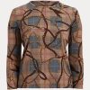 Mehrfarbige Langarmshirts aus Stretch-Baumwolle mit Karomuster von Ralph Lauren für Damen