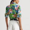 Mehrfarbige Leinenhemden mit Blumenmuster von Ralph Lauren für Damen