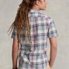 Mehrfarbige Ralph Lauren Classic Fit Madras Popover-Hemden für Herren