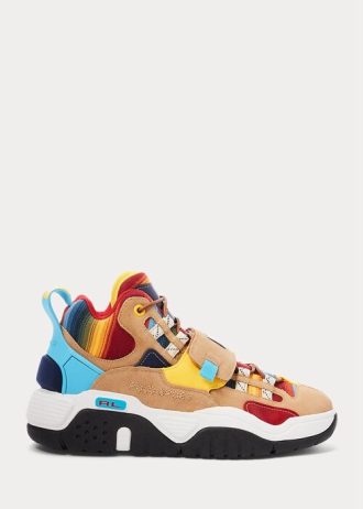 Mehrfarbige Ralph Lauren PS100 Ombré High-Top-Sneakers für Herren