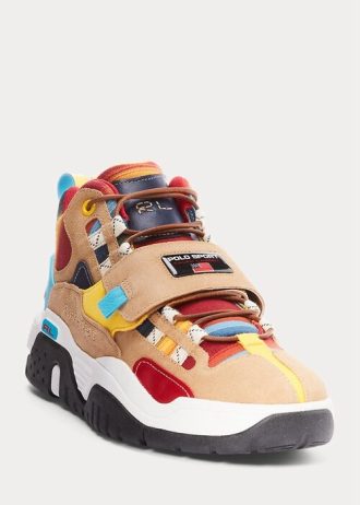 Mehrfarbige Ralph Lauren PS100 Ombré High-Top-Sneakers für Herren