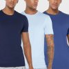 Mehrfarbige Ralph Lauren T-Shirts mit Rundhalsausschnitt im 3er-Pack für Herren