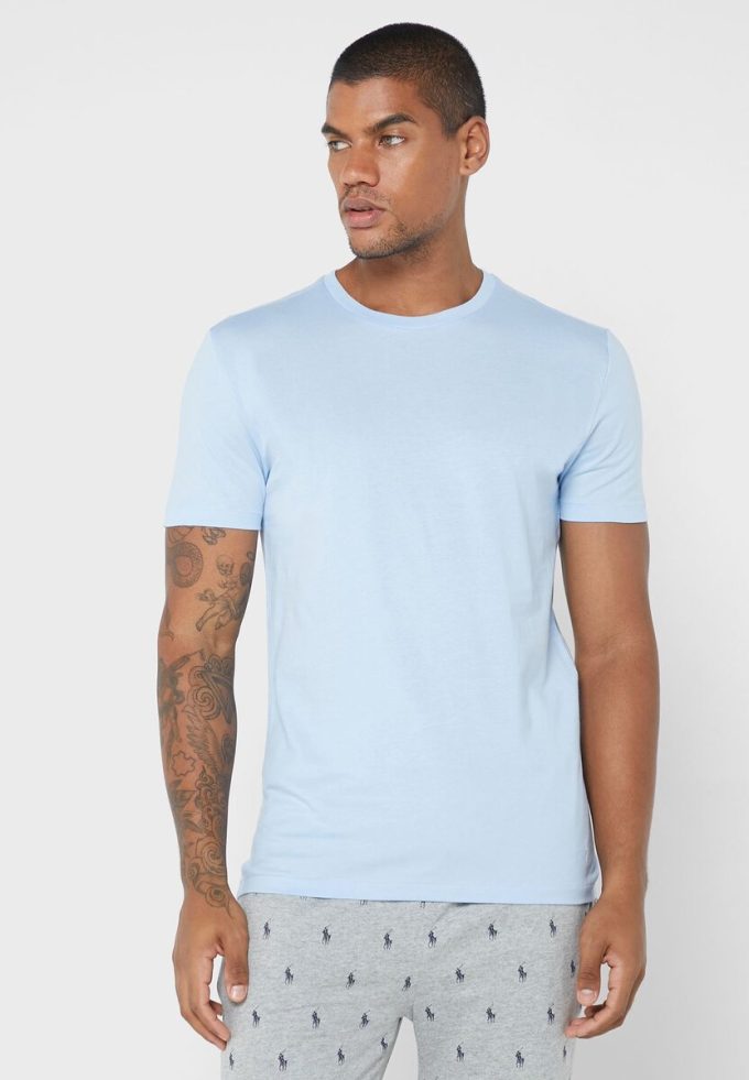 Mehrfarbige Ralph Lauren T-Shirts mit Rundhalsausschnitt im 3er-Pack für Herren