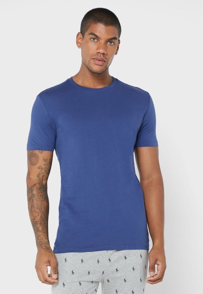 Mehrfarbige Ralph Lauren T-Shirts mit Rundhalsausschnitt im 3er-Pack für Herren