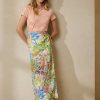 Mehrfarbige Röcke aus Leinenvoile mit Danyelle-Print von Ralph Lauren für Damen