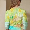 Mehrfarbige Rundhalspullover aus Baumwolle mit Ralph Lauren-Print für Damen