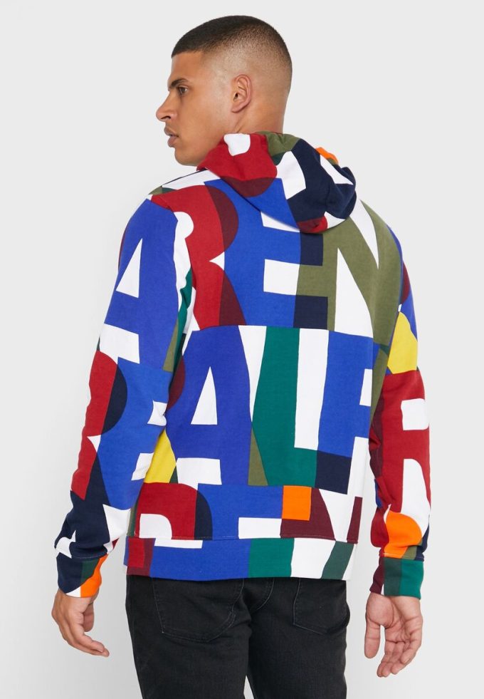 Mehrfarbiger Ralph Lauren Color Block Hoodie für Herren