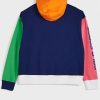Mehrfarbiger Ralph Lauren Kapuzenpullover mit Farbblock-Taschendetail für Damen
