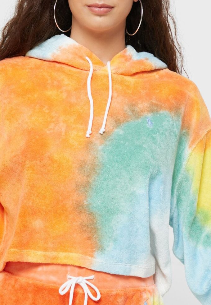 Mehrfarbiger Ralph Lauren Pullover-Strick-Hoodie für Damen