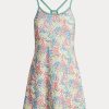 Mehrfarbiges Jersey-Kleid mit Racerback-Muster von Ralph Lauren für Damen