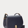 Midnight Navy Damen Ralph Lauren Polo ID Leder Satteltaschen