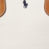 Natur/Marineblau Damen Ralph Lauren Reversible Canvas Medium Bellport Tote Bags