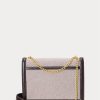 Natur/Tabak Damen Ralph Lauren Polo ID Canvas Umhängetaschen mit Umschlagkette