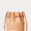 Naturfarbene Ralph Lauren Stud Vachetta Large Bellport Bucket Bags für Damen
