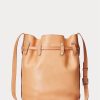 Naturfarbene Ralph Lauren Stud Vachetta Large Bellport Bucket Bags für Damen