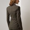 Olivgrün / Braune Ralph Lauren Parker Karierte Tweedjacken für Damen