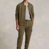 Olivgrüne gesteppte Luxus-Jerseyjacken von Ralph Lauren für Herren