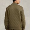 Olivgrüne gesteppte Luxus-Jerseyjacken von Ralph Lauren für Herren