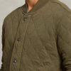 Olivgrüne gesteppte Luxus-Jerseyjacken von Ralph Lauren für Herren