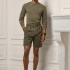 Olivgrüne, maßgeschneiderte Stretch-Chino-Shorts von Ralph Lauren für Herren