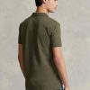 Olivgrüne Poloshirts aus Mesh für Herren von Ralph Lauren im Custom Slim Fit