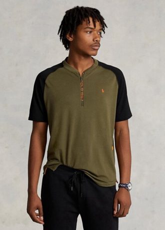 Olivgrüne Poloshirts für Herren von Ralph Lauren in Slim Fit