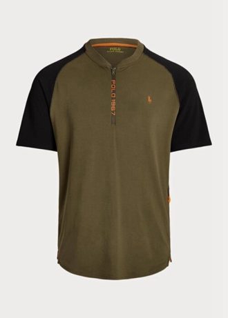 Olivgrüne Poloshirts für Herren von Ralph Lauren in Slim Fit