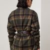 Olivgrüne Ralph Lauren Andrya Plaid Jacken für Damen