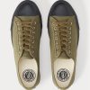 Olivgrüne Ralph Lauren Canvas-Sneaker für Herren
