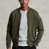 Olivgrüne Ralph Lauren Doppelstrick-Bomberjacken für Herren