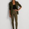 Olivgrüne Ralph Lauren Leggings aus Stretch-Jersey mit Zebra-Print für Damen