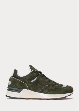 Olivgrüne Ralph Lauren Trackster 200 Sneakers für Herren