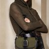 Olivgrüne Ralph Lauren Welington-Schultertaschen aus Canvas und Kalbsleder für Damen