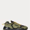 Olivgrüne / schwarze Ralph Lauren PS200 Sneakers für Herren