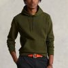 Olivgrüner Ralph Lauren Doppelstrick-Hoodie für Herren