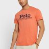 Orange Herren Ralph Lauren Logo Rundhals T-Shirts