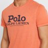 Orange Herren Ralph Lauren Logo Rundhals T-Shirts