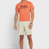 Orange Herren Ralph Lauren Logo Rundhals T-Shirts
