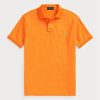 Orange Poloshirts aus Mesh für Herren von Ralph Lauren im Custom Slim Fit