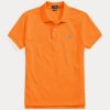 Orange Ralph Lauren Classic Fit Mesh-Poloshirts für Damen