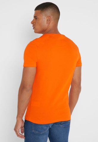 Orange Ralph Lauren Essential T-Shirts mit Rundhalsausschnitt für Herren