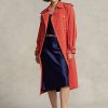 Orange Ralph Lauren Mäntel aus Seidenmischung für Damen
