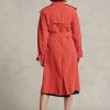 Orange Ralph Lauren Mäntel aus Seidenmischung für Damen