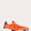 Orange / Royalblaue Ralph Lauren Jogger Wildleder & Mesh Sneakers für Herren