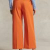 Orangefarbene Chinohose mit weitem Bein für Damen von Ralph Lauren