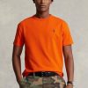 Orangefarbene Ralph Lauren Classic Fit Heavyweight Jersey T-Shirts für Herren