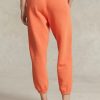 Orangefarbene Ralph Lauren Fleece-Sporthose für Damen